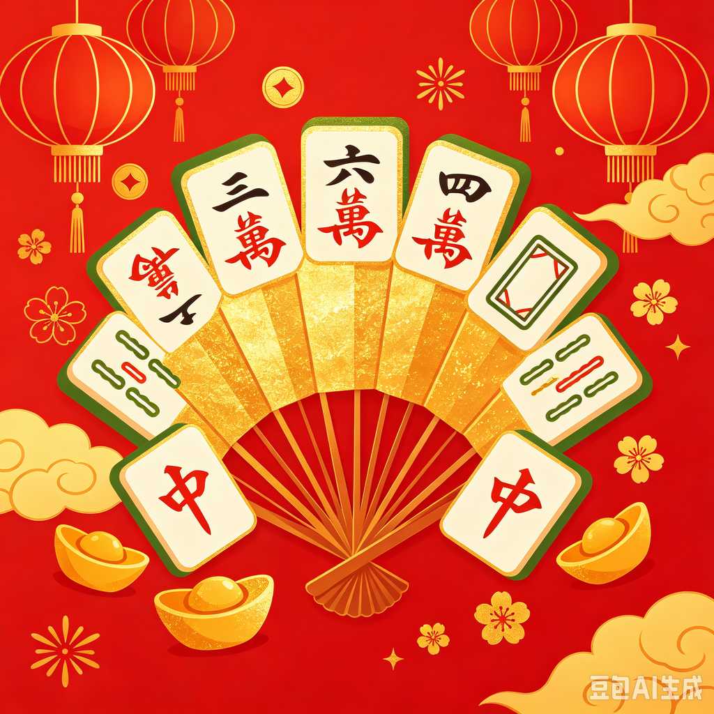 elegant text mahjong tiles